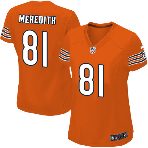 Women's Elite Cameron Meredith Nike Jersey Orange Alternate - #81 NFL Chicago Bears